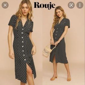 Rouje Marin Dress Size 38 Polka Dot